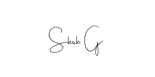 if you are searching for the best signature style for your name Shah G. so please give up your signature search. here we have designed multiple signature styles  using Andilay-7BmLP. Shah G signature style 4 images and pictures png