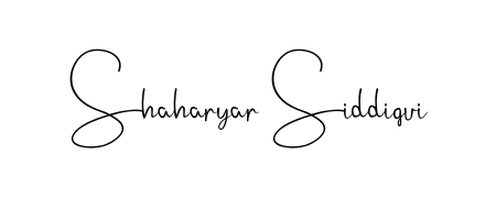 The best way (Andilay-7BmLP) to make a short signature is to pick only two or three words in your name. For converting this name Shaharyar Siddiqui. Shaharyar Siddiqui signature style 4 images and pictures png