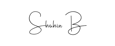 A timeless handwritten aesthetic for Shahin B. The Andilay-7BmLP font gives your signature a handcrafted feel with natural curves. Shahin B signature style 4 images and pictures png
