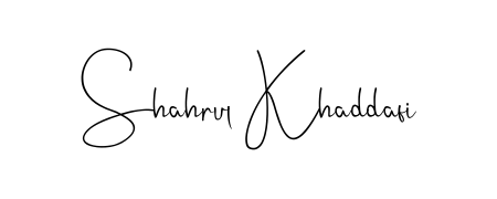 Create a personalized artistic stamp with Shahrul Khaddafi in Andilay-7BmLP font. Perfect for visual artists, designers, and influencers. Shahrul Khaddafi signature style 4 images and pictures png