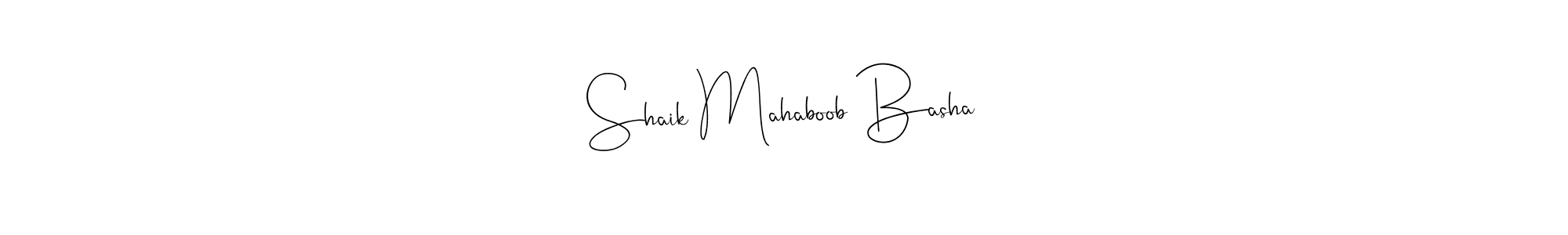 How to make Shaik Mahaboob Basha name signature. Use Andilay-7BmLP style for creating short signs online. This is the latest handwritten sign. Shaik Mahaboob Basha signature style 4 images and pictures png
