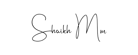 Designed for modern professionals: Shaikh Mm name signature crafted with Andilay-7BmLP script. Ready for digital PDF workflows. Shaikh Mm signature style 4 images and pictures png