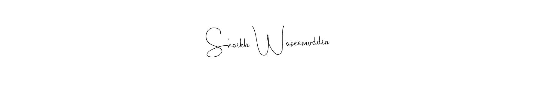 Make a beautiful signature design for name Shaikh Waseemuddin. Use this online signature maker to create a handwritten signature for free. Shaikh Waseemuddin signature style 4 images and pictures png