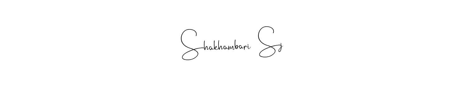 Create a beautiful signature design for name Shakhambari  Sj. With this signature (Andilay-7BmLP) fonts, you can make a handwritten signature for free. Shakhambari  Sj signature style 4 images and pictures png