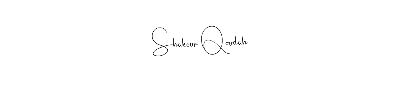 Shakour Qoudah stylish signature style. Best Handwritten Sign (Andilay-7BmLP) for my name. Handwritten Signature Collection Ideas for my name Shakour Qoudah. Shakour Qoudah signature style 4 images and pictures png