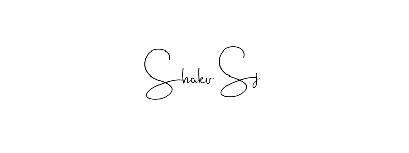 Use a signature maker to create a handwritten signature online. With this signature software, you can design (Andilay-7BmLP) your own signature for name Shaku Sj. Shaku Sj signature style 4 images and pictures png