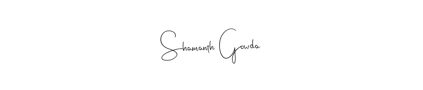 Andilay-7BmLP is a professional signature style that is perfect for those who want to add a touch of class to their signature. It is also a great choice for those who want to make their signature more unique. Get Shamanth Gowda name to fancy signature for free. Shamanth Gowda signature style 4 images and pictures png
