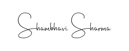 A modern signature idea for name Shambhavi Sharma using Andilay-7BmLP font. Clean strokes and elegant curves make it stand out instantly. Shambhavi Sharma signature style 4 images and pictures png
