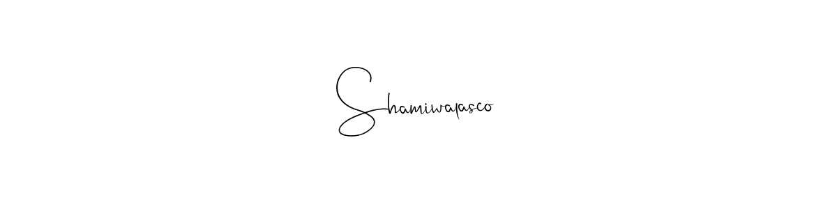 You should practise on your own different ways (Andilay-7BmLP) to write your name (Shamiwalasco) in signature. don't let someone else do it for you. Shamiwalasco signature style 4 images and pictures png