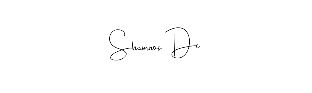 See photos of Shamnas Dc official signature by Spectra . Check more albums & portfolios. Read reviews & check more about Andilay-7BmLP font. Shamnas Dc signature style 4 images and pictures png