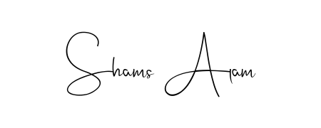 Use a signature maker to create a handwritten signature online. With this signature software, you can design (Andilay-7BmLP) your own signature for name Shams Alam. Shams Alam signature style 4 images and pictures png