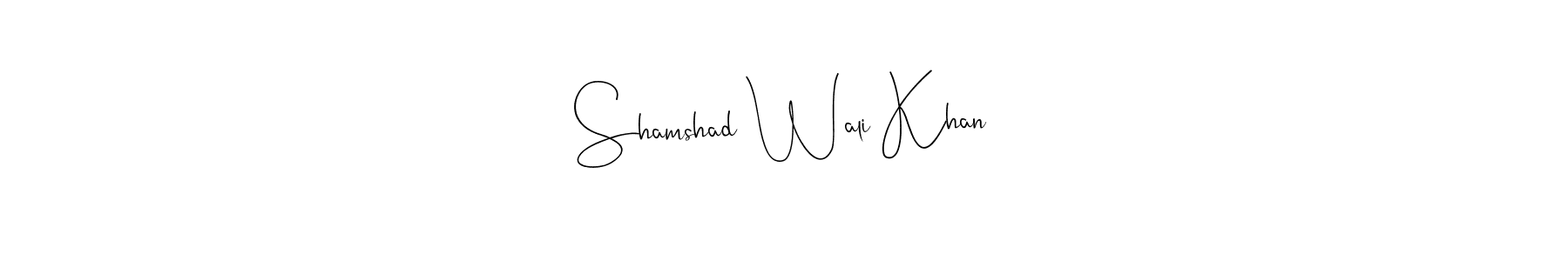 The best way (Andilay-7BmLP) to make a short signature is to pick only two or three words in your name. The name Shamshad Wali Khan include a total of six letters. For converting this name. Shamshad Wali Khan signature style 4 images and pictures png