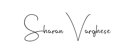 A sleek calligraphic signature for name Sharan Varghese utilizing Andilay-7BmLP styling. Great for adding personal signatures to photos and art. Sharan Varghese signature style 4 images and pictures png