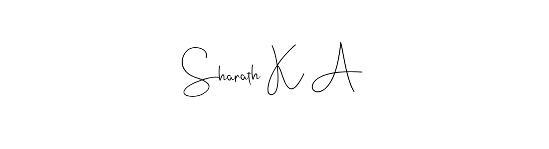 Design your own signature with our free online signature maker. With this signature software, you can create a handwritten (Andilay-7BmLP) signature for name Sharath K A. Sharath K A signature style 4 images and pictures png