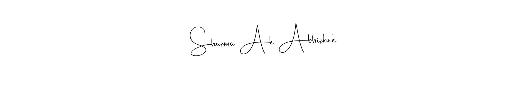 Andilay-7BmLP is a professional signature style that is perfect for those who want to add a touch of class to their signature. It is also a great choice for those who want to make their signature more unique. Get Sharma Ak Abhishek name to fancy signature for free. Sharma Ak Abhishek signature style 4 images and pictures png
