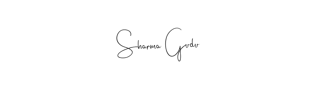 Design your own signature with our free online signature maker. With this signature software, you can create a handwritten (Andilay-7BmLP) signature for name Sharma Gudu. Sharma Gudu signature style 4 images and pictures png