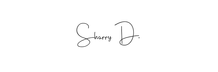 How to make Sharry D. name signature. Use Andilay-7BmLP style for creating short signs online. This is the latest handwritten sign. Sharry D. signature style 4 images and pictures png