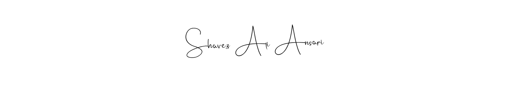 The best way (Andilay-7BmLP) to make a short signature is to pick only two or three words in your name. The name Shavez Ali Ansari include a total of six letters. For converting this name. Shavez Ali Ansari signature style 4 images and pictures png