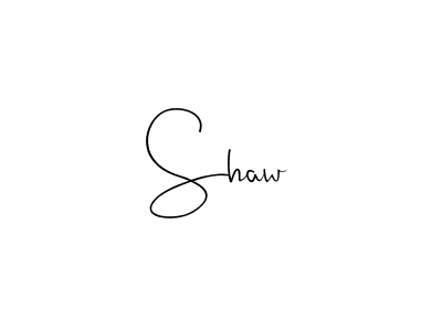 Make a beautiful signature design for name Shaw. With this signature (Andilay-7BmLP) style, you can create a handwritten signature for free. Shaw signature style 4 images and pictures png
