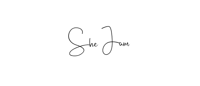 Similarly Andilay-7BmLP is the best handwritten signature design. Signature creator online .You can use it as an online autograph creator for name She Jam. She Jam signature style 4 images and pictures png