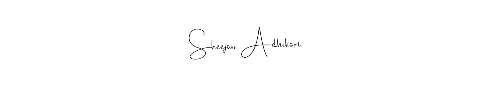 How to make Sheejan Adhikari signature? Andilay-7BmLP is a professional autograph style. Create handwritten signature for Sheejan Adhikari name. Sheejan Adhikari signature style 4 images and pictures png