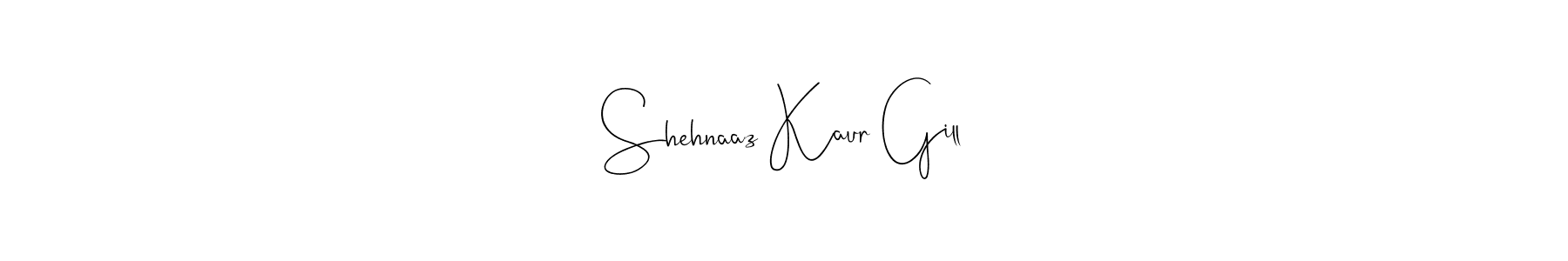 Design your own signature with our free online signature maker. With this signature software, you can create a handwritten (Andilay-7BmLP) signature for name Shehnaaz Kaur Gill. Shehnaaz Kaur Gill signature style 4 images and pictures png