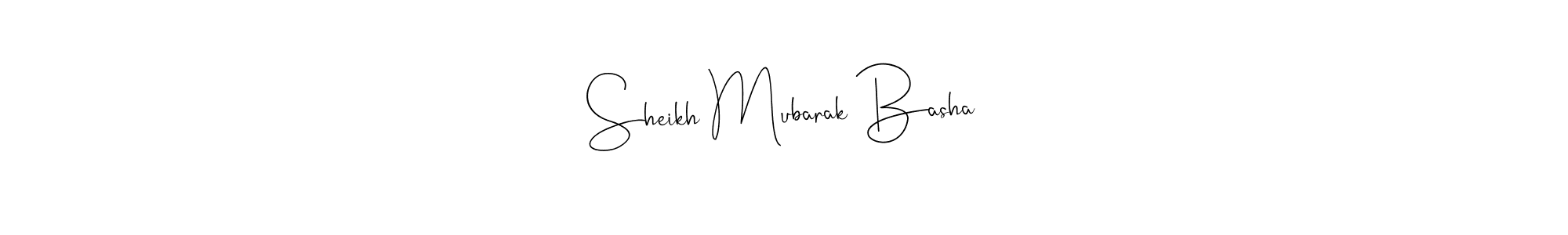 Also we have Sheikh Mubarak Basha name is the best signature style. Create professional handwritten signature collection using Andilay-7BmLP autograph style. Sheikh Mubarak Basha signature style 4 images and pictures png