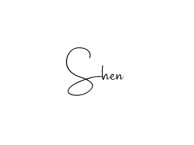 You should practise on your own different ways (Andilay-7BmLP) to write your name (Shen) in signature. don't let someone else do it for you. Shen signature style 4 images and pictures png