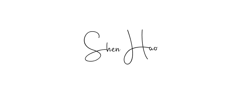 if you are searching for the best signature style for your name Shen Hao. so please give up your signature search. here we have designed multiple signature styles  using Andilay-7BmLP. Shen Hao signature style 4 images and pictures png