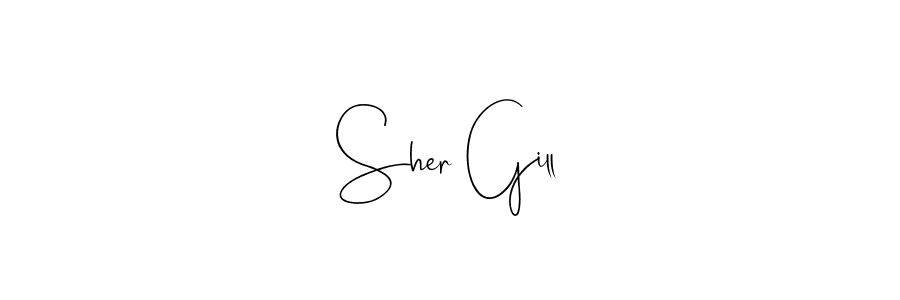 The best way (Andilay-7BmLP) to make a short signature is to pick only two or three words in your name. The name Sher Gill include a total of six letters. For converting this name. Sher Gill signature style 4 images and pictures png