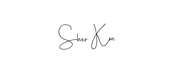 It looks lik you need a new signature style for name Sher Km. Design unique handwritten (Andilay-7BmLP) signature with our free signature maker in just a few clicks. Sher Km signature style 4 images and pictures png