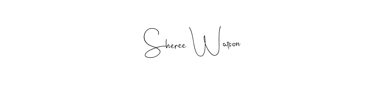 Andilay-7BmLP is a professional signature style that is perfect for those who want to add a touch of class to their signature. It is also a great choice for those who want to make their signature more unique. Get Sheree Watson name to fancy signature for free. Sheree Watson signature style 4 images and pictures png