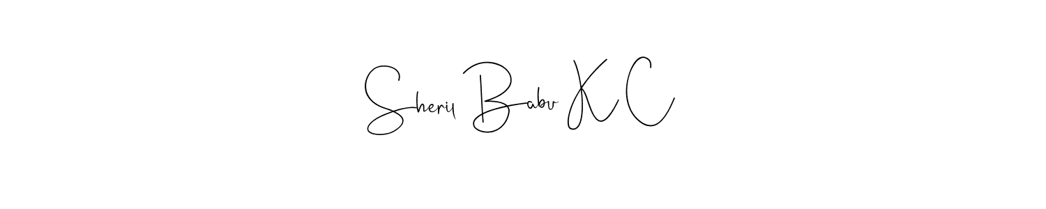 How to Draw Sheril Babu K C signature style? Andilay-7BmLP is a latest design signature styles for name Sheril Babu K C. Sheril Babu K C signature style 4 images and pictures png