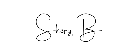 Enhance your business communications with Sheryl B signature in Andilay-7BmLP lettering. Clean, modern, and universally compatible. Sheryl B signature style 4 images and pictures png