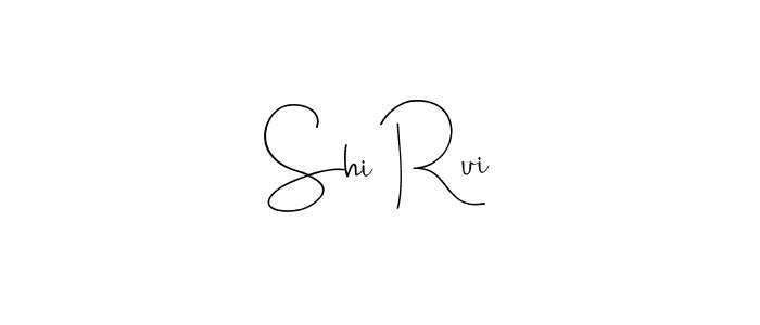 Make a beautiful signature design for name Shi Rui. With this signature (Andilay-7BmLP) style, you can create a handwritten signature for free. Shi Rui signature style 4 images and pictures png