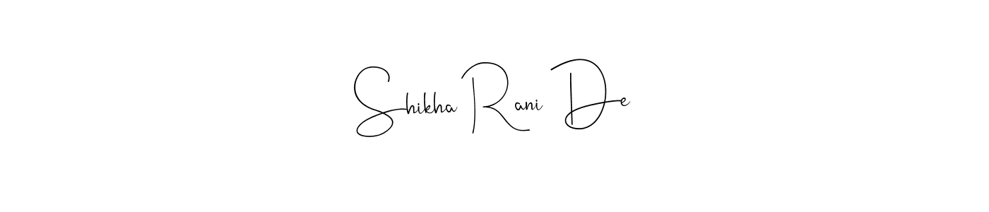 Once you've used our free online signature maker to create your best signature Andilay-7BmLP style, it's time to enjoy all of the benefits that Shikha Rani De name signing documents. Shikha Rani De signature style 4 images and pictures png