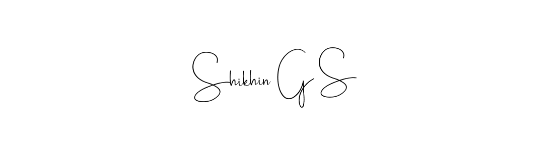 This is the best signature style for the Shikhin G S name. Also you like these signature font (Andilay-7BmLP). Mix name signature. Shikhin G S signature style 4 images and pictures png