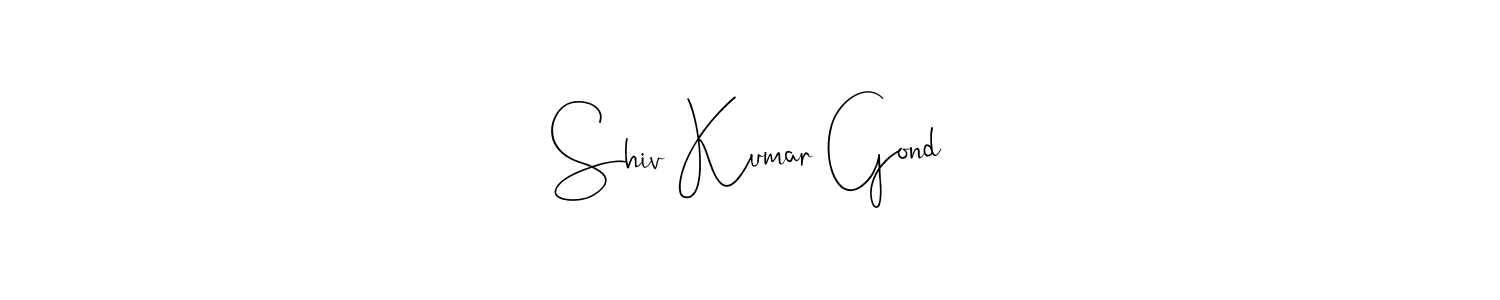 Use a signature maker to create a handwritten signature online. With this signature software, you can design (Andilay-7BmLP) your own signature for name Shiv Kumar Gond. Shiv Kumar Gond signature style 4 images and pictures png
