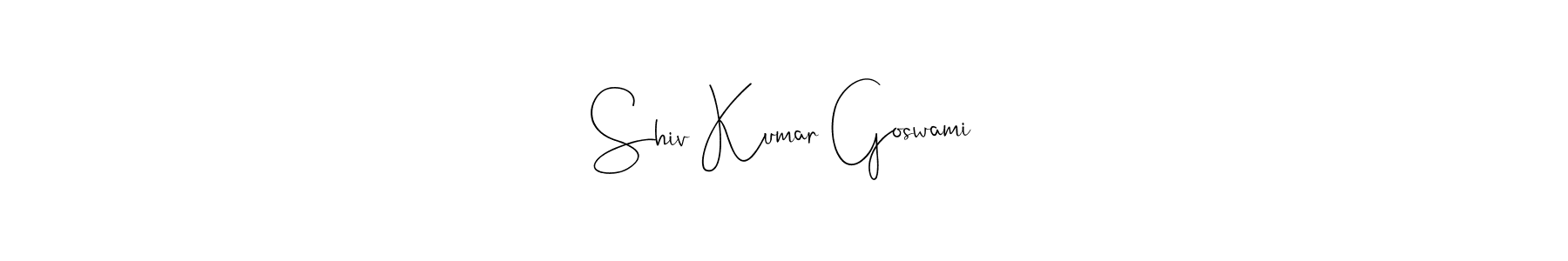 How to make Shiv Kumar Goswami name signature. Use Andilay-7BmLP style for creating short signs online. This is the latest handwritten sign. Shiv Kumar Goswami signature style 4 images and pictures png