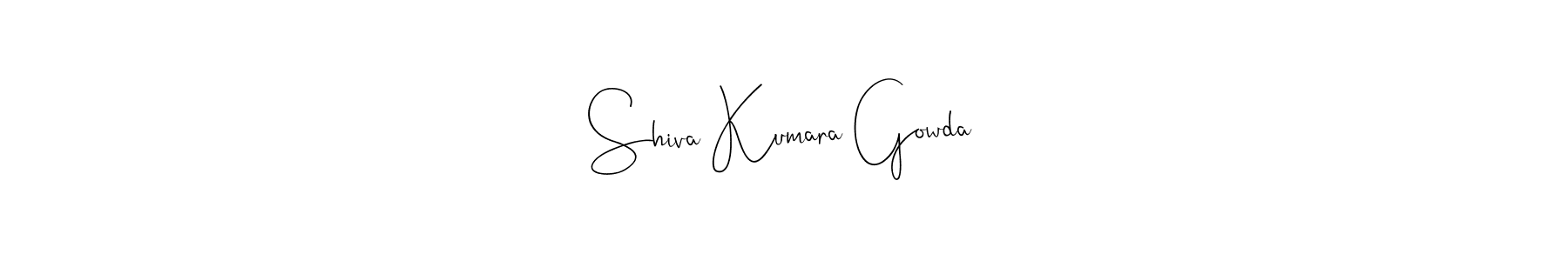 You should practise on your own different ways (Andilay-7BmLP) to write your name (Shiva Kumara Gowda) in signature. don't let someone else do it for you. Shiva Kumara Gowda signature style 4 images and pictures png