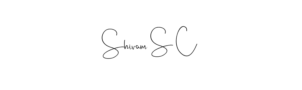 Create a beautiful signature design for name Shivam S C. With this signature (Andilay-7BmLP) fonts, you can make a handwritten signature for free. Shivam S C signature style 4 images and pictures png