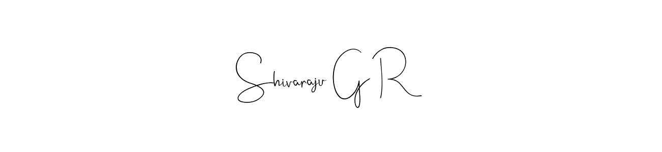 if you are searching for the best signature style for your name Shivaraju G R. so please give up your signature search. here we have designed multiple signature styles  using Andilay-7BmLP. Shivaraju G R signature style 4 images and pictures png