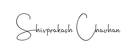 Try this chic Shivprakash Chauhan handwritten sign style. Using Andilay-7BmLP font elements, it gives your name a sleek, memorable identity. Shivprakash Chauhan signature style 4 images and pictures png
