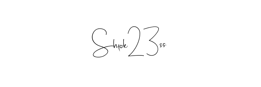 The best way (Andilay-7BmLP) to make a short signature is to pick only two or three words in your name. The name Shlok23ss include a total of six letters. For converting this name. Shlok23ss signature style 4 images and pictures png