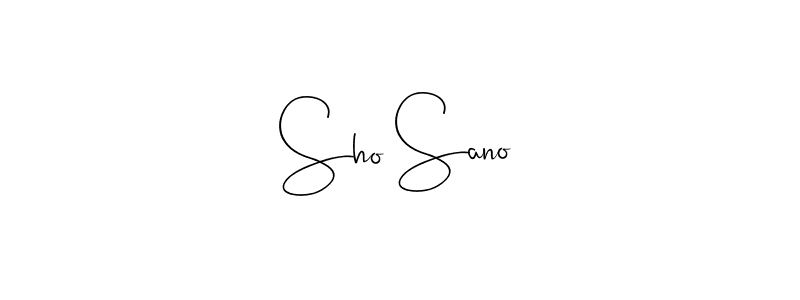 Design your own signature with our free online signature maker. With this signature software, you can create a handwritten (Andilay-7BmLP) signature for name Sho Sano. Sho Sano signature style 4 images and pictures png