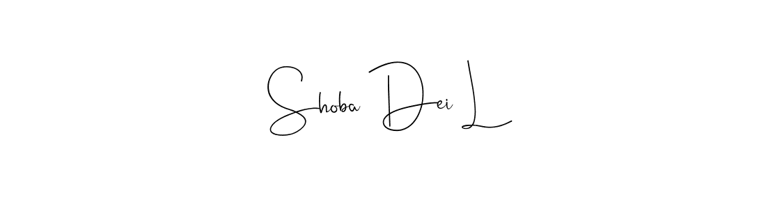 Create a beautiful signature design for name Shoba Dei L. With this signature (Andilay-7BmLP) fonts, you can make a handwritten signature for free. Shoba Dei L signature style 4 images and pictures png