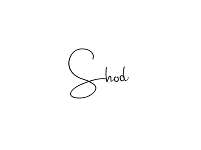 Make a beautiful signature design for name Shod. With this signature (Andilay-7BmLP) style, you can create a handwritten signature for free. Shod signature style 4 images and pictures png