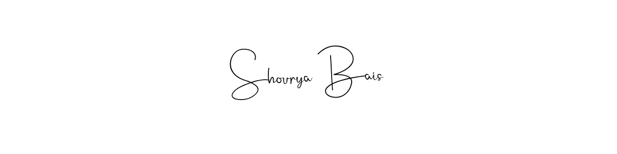 Andilay-7BmLP is a professional signature style that is perfect for those who want to add a touch of class to their signature. It is also a great choice for those who want to make their signature more unique. Get Shourya Bais name to fancy signature for free. Shourya Bais signature style 4 images and pictures png