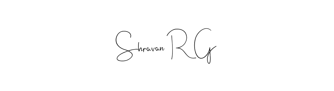 if you are searching for the best signature style for your name Shravan R G. so please give up your signature search. here we have designed multiple signature styles  using Andilay-7BmLP. Shravan R G signature style 4 images and pictures png