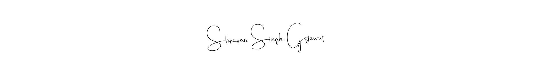 Andilay-7BmLP is a professional signature style that is perfect for those who want to add a touch of class to their signature. It is also a great choice for those who want to make their signature more unique. Get Shravan Singh Gojawat name to fancy signature for free. Shravan Singh Gojawat signature style 4 images and pictures png